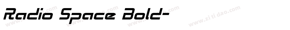 Radio Space Bold字体转换